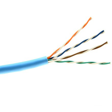 4-Pair 24AWG UTP Pure Cobre Cat5e cabo de rede Ethernet Azul